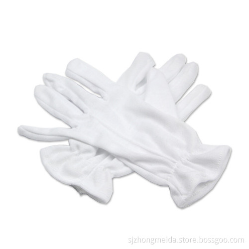 White Driver PVC Dots Cotton Gloves